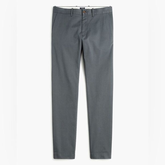 J. Crew Factory Pants Mens 35 32 Slim-fit Flex Chino Gray New Flat Front Preppy - Picture 1 of 16